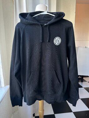 Neutral Black Organic Cotton Hoodie Secret Farmers Graphic Size L